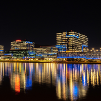 Tempe town lake and buildings